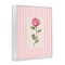 Stupell Industries Pink Stripe Rose Framed Giclee, design by Lisa Wehmeyer